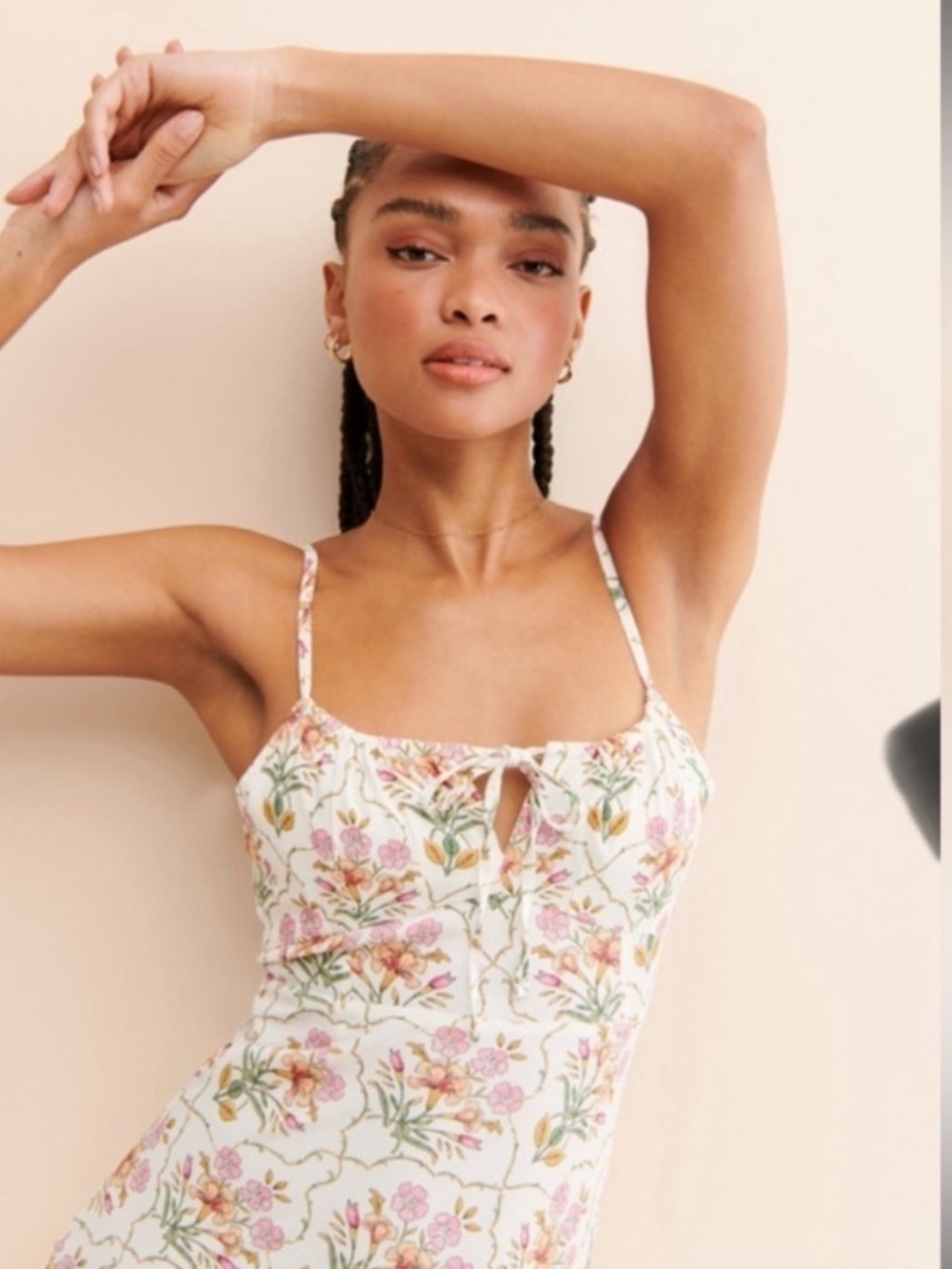 Favorite Daughter Dress The One That Got Away Maxi Slip in Mosaic Floral Pink - Picture 4 of 10